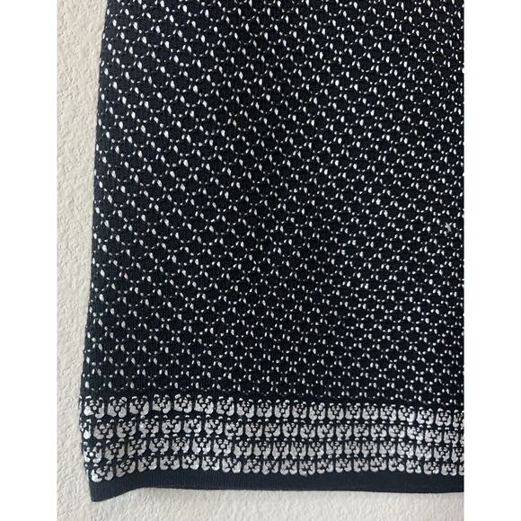 St. John Wool Knit Black White Pencil Skirt Geometric Pattern Career Classic Sz - Picture 5 of 10